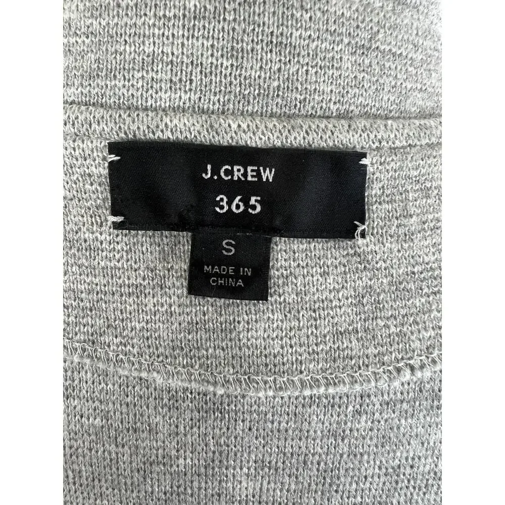 J. Crew 365 Sophie Gray Cotton Wool Blend Sophie Open Front Sweater Blazer S